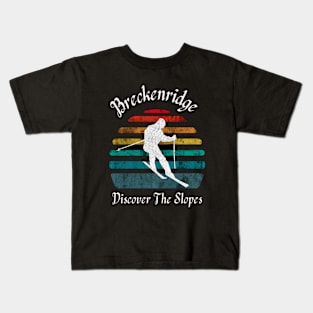 Breckenridge Snow Skiing Kids T-Shirt